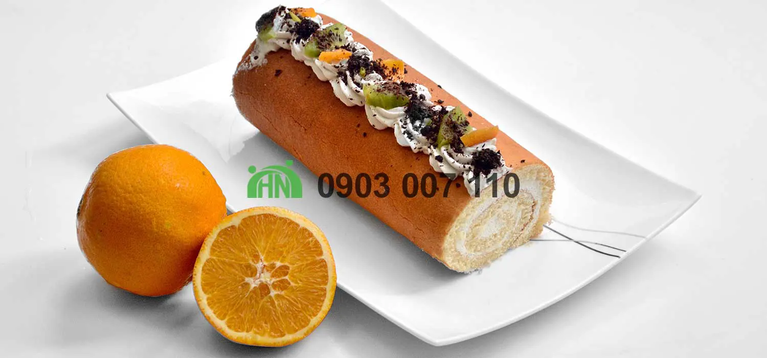 bánh trứng cuộn kem